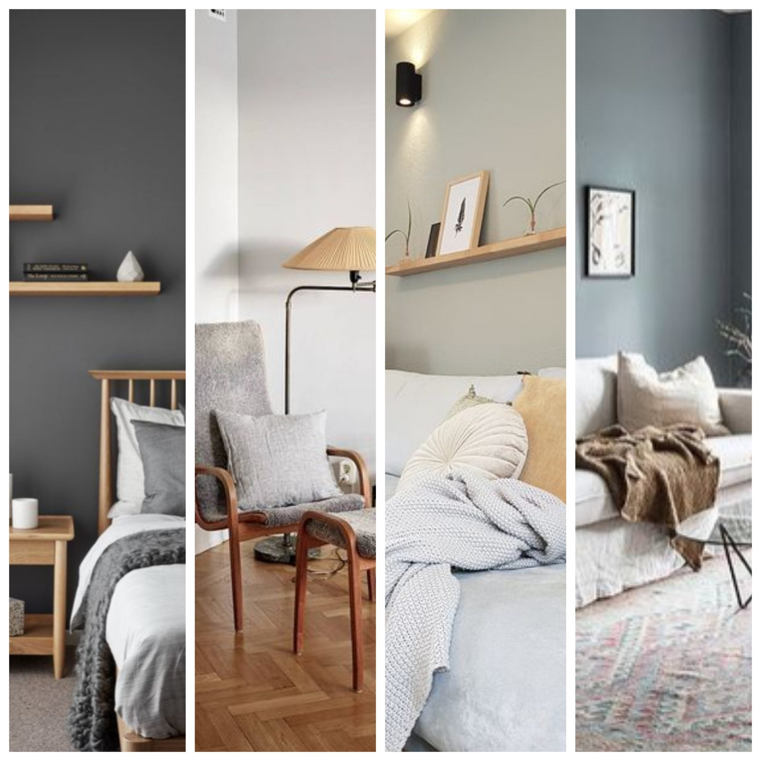 paredes pintada de color gris