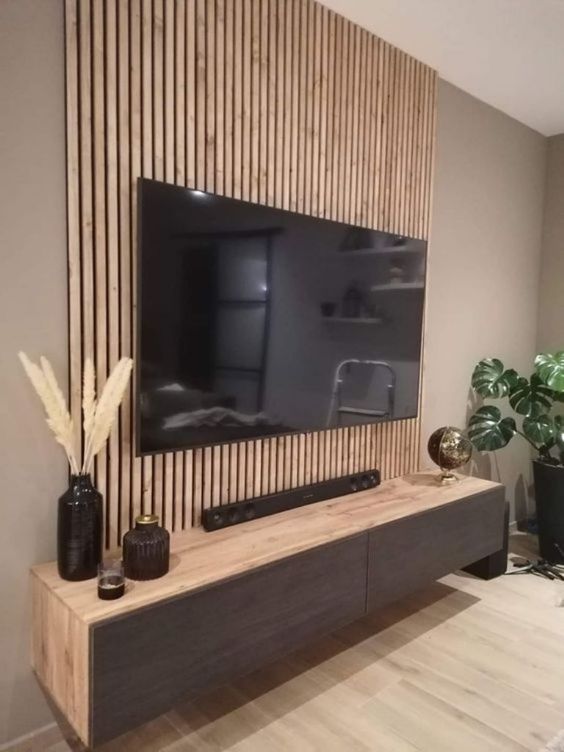 Muebles de tv de madera para salas pequenas