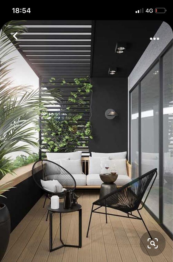 muebles modernos y minimalista para balcon