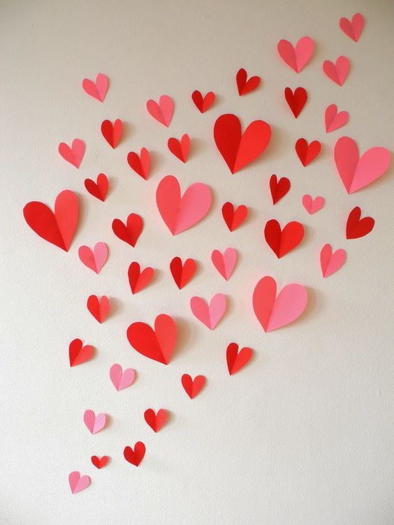 paredes de corazones para san valentin