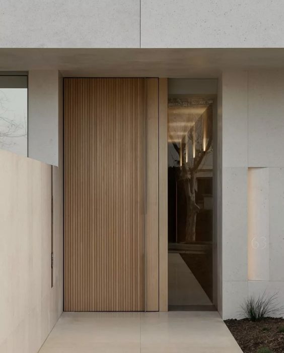 puertas de entradas modernas de wpc para casas pequenas