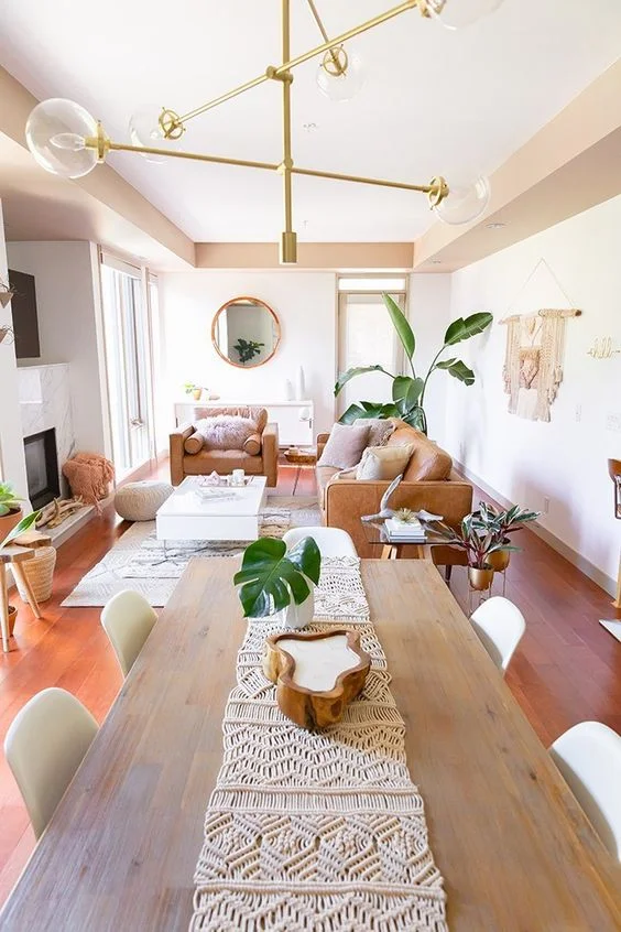 Ideas disenos living comedor rectangular moderno