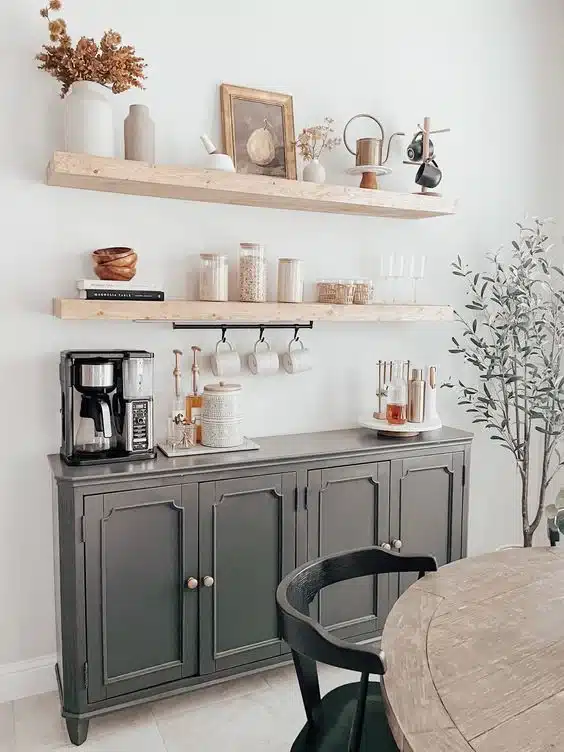 sector de cafe en comedor pequeño y moderno