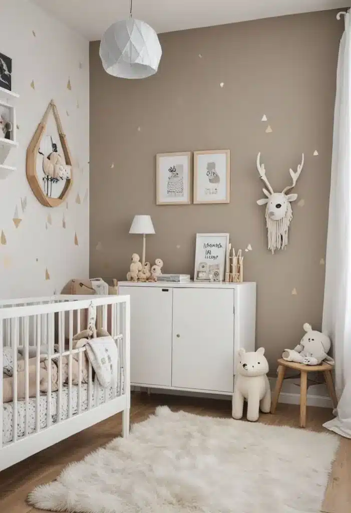 Ideas para habitacion de bebe neutra pequeña beige