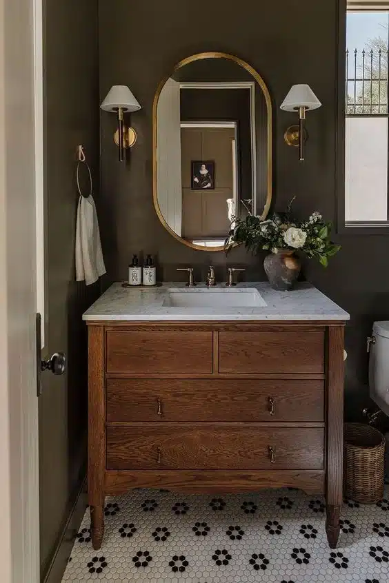 Muebles estilo comoda para baños pequeños