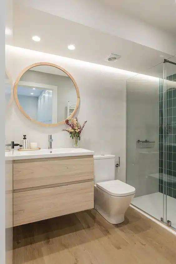 luces empotradas modernas en baños pequeños