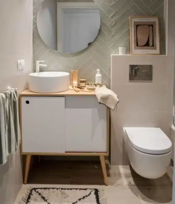 muebles estilo nordico para baños pequeños