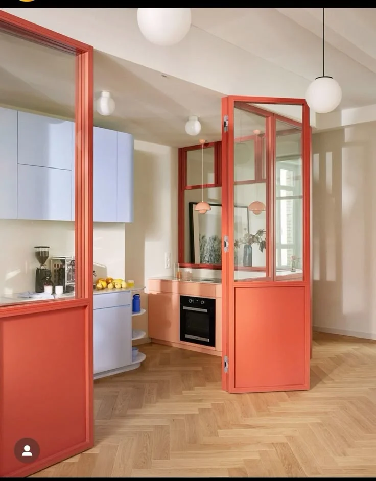 Casas con Puertas y ventanas coral