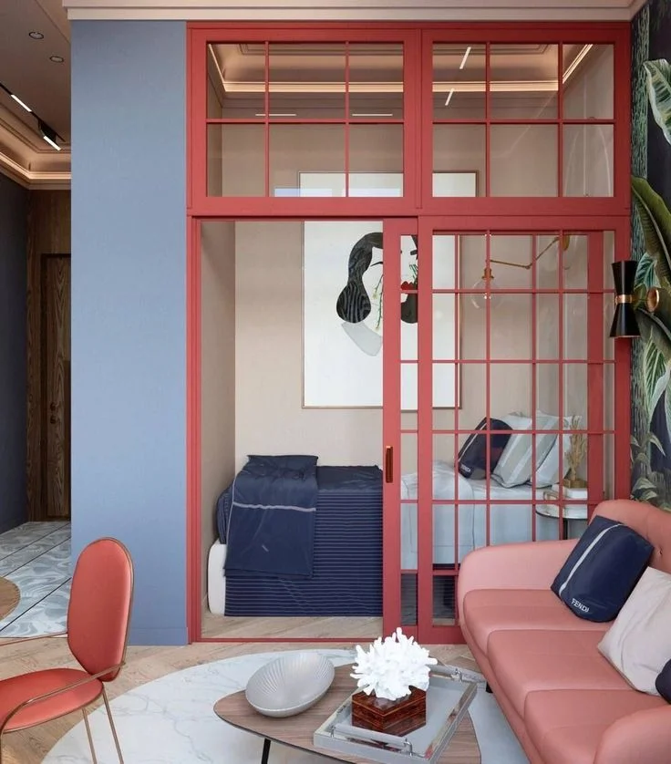 Casas con Puertas y ventanas melocoton