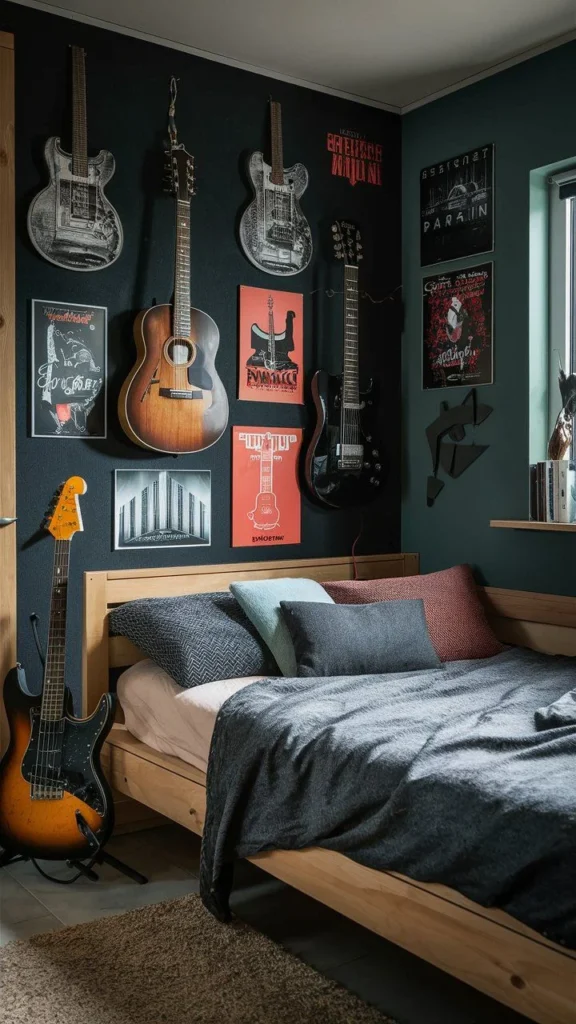 habitacion con estilo musical