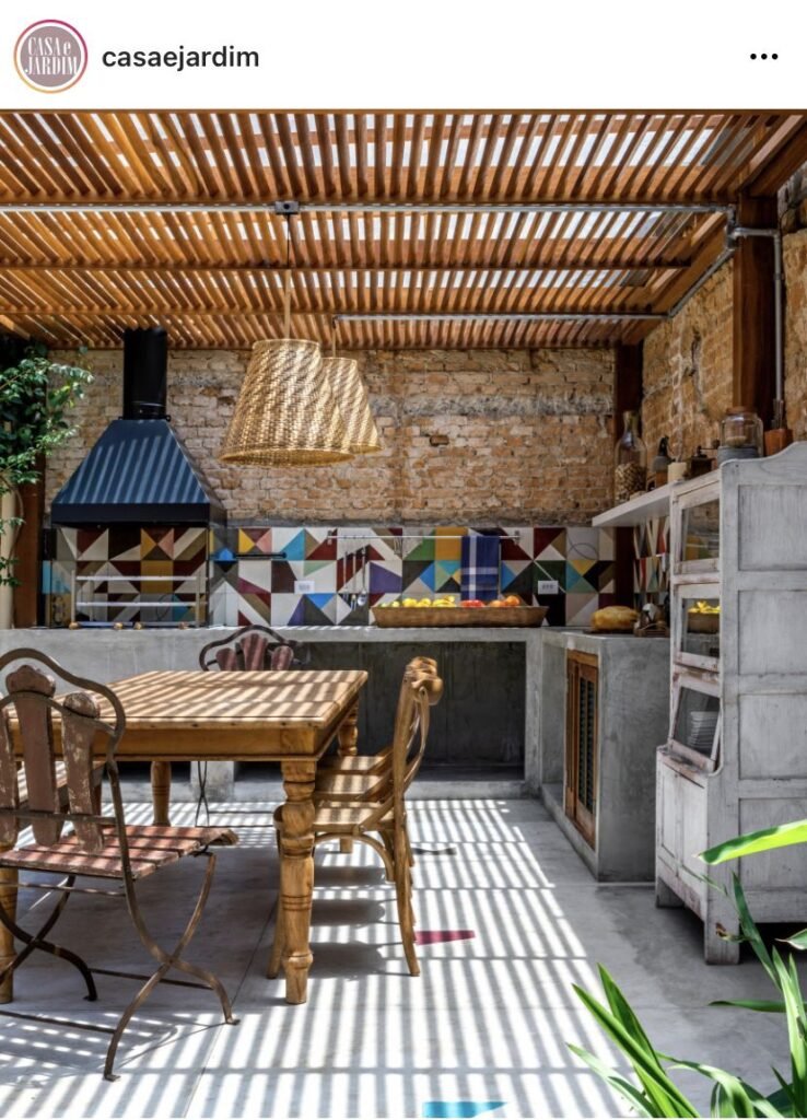 quincho pequeño estilo rustico y boho